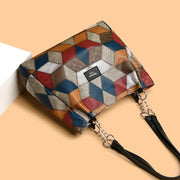 Vivid Retro Geometric Shoulder Bag Bags & Shoes