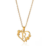 Stainless Steel Heart Pendant Necklace R Jewelry & Watches