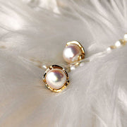 Antique Pearl Stud Earrings Silver Jewelry & Watches