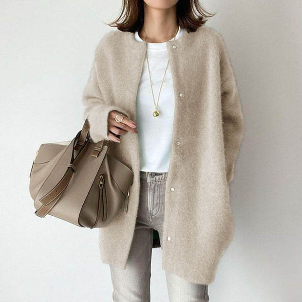 Loose Round Neck Cardigan