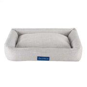 Ultimate Comfort of the Medium Arlo Plaid Bolster Dog Bed - Modiniva LLC