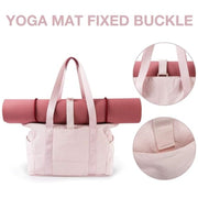 Women's tote Large capacity shoulder bag with yoga mat buckle Yoga bag Travel gym bag