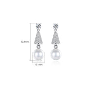 Chic Pearl Earrings with AAA Zircon Stones - Modiniva LLC