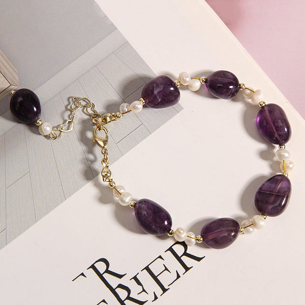 Purple Shaped Crystal Bracelet For Women