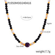 Agemyst Natural Agate Stone Necklace + Automobiles & Motorcycles + Modiniva LLC