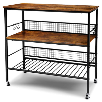 3-Tier Rolling Kitchen Cart - Modiniva LLC