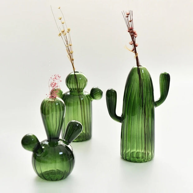 Cactus Shaped Glass Vase Home, Pets, Appliance