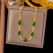 Assorted Vintage Pendant Necklaces & Earrings [XLH347] Green Diamond Necklace Gold Jewelry & Watches