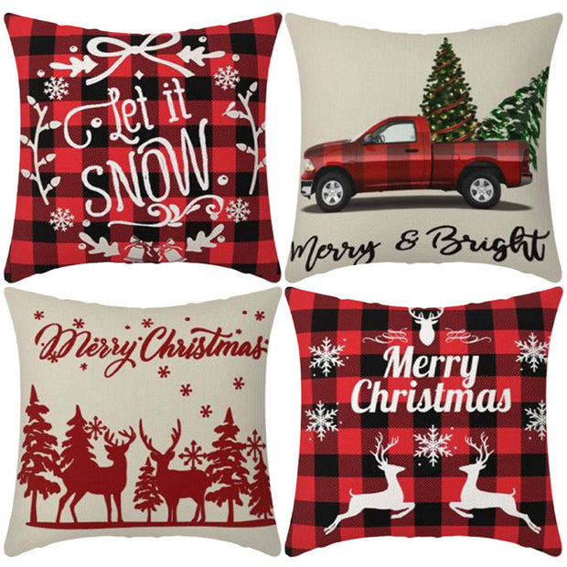 Christmas Elk Pillowcase - Modiniva LLC