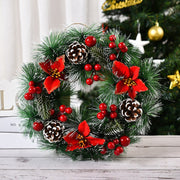 Christmas wreath American 30CM decorative door hanging new pendant rattan wreath 40CM garden layout - Modiniva LLC