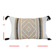 Indoor/Outdoor Elegance: Tassels Throw Pillow - Modiniva LLC