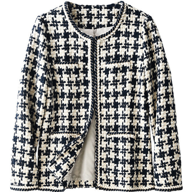 Houndstooth Small Jacket Women Clothing