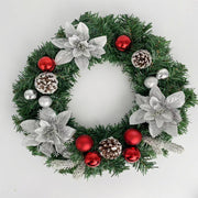 Christmas wreath American 30CM decorative door hanging new pendant rattan wreath 40CM garden layout - Modiniva LLC