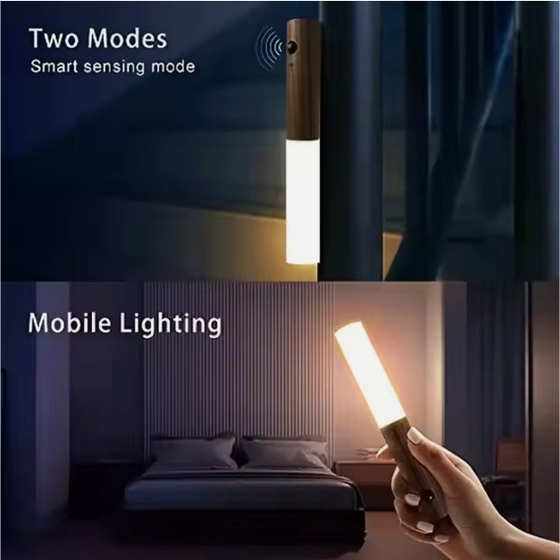 Motion Sensor LED Night Light: Rechargeable Desk, Wall & Emergency Lamp - Modiniva LLC