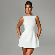 Sexy Slim-fitting Backless Dress Summer Sleeveless Short Dresses - Modiniva LLC