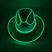 Halloween LED Glow Cowboy Hat Adult - Green One Size Others