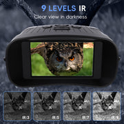 NV7000 dual night Vision 2.7K video Outdoor LED 3-inch screen IR