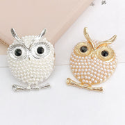 Show Your Love for Owls: The Tiny Pearl Owl Brooch Pearl Owl - Modiniva LLC