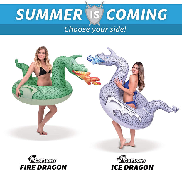 Inflatable Dragon Party Tubes - Fire and Ice Options