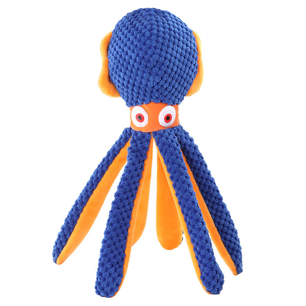 Cross-border popular pet dog plush toy, bite-resistant and sound-making plush octopus toy, dog chewing interactive toy - Modiniva LLC