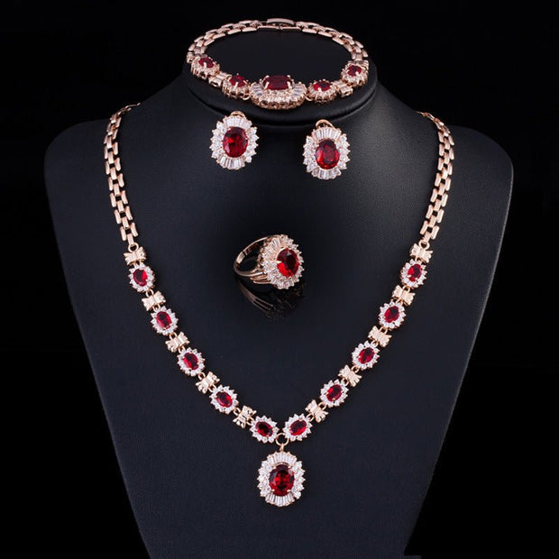 Big Brand Retro Zircon Necklace Set Chain Women + Automobiles & Motorcycles + Modiniva LLC