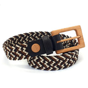 Luxury Women's Braided Cotton Wood Belt - Modiniva LLC