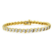 Swirling Symphony: Diamond "S" Link Femme Bracelet - Modiniva LLC