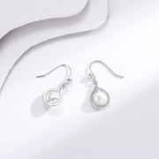 Elegant Simulated Pearl Earrings Set Silver Jewelry & Watches