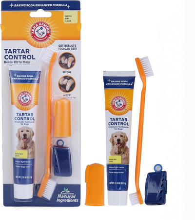 Tartar Control Kit for Dogs: Toothpaste & Brush Set - Modiniva LLC