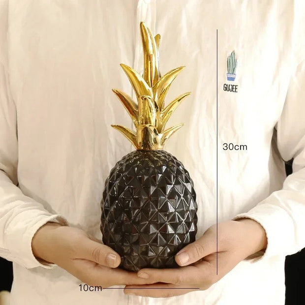 Light Luxury Ceramic Pineapple Golden Creative Home, Pets, Appliance