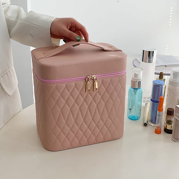 Portable Cosmetic Bag With Mirror