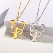 Butterfly Initial Pendant Necklace Y Jewelry & Watches