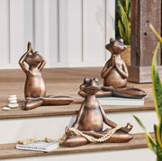 Yoga frog garden home resin crafts animal sculpture decoration Home, Pets, Appliance