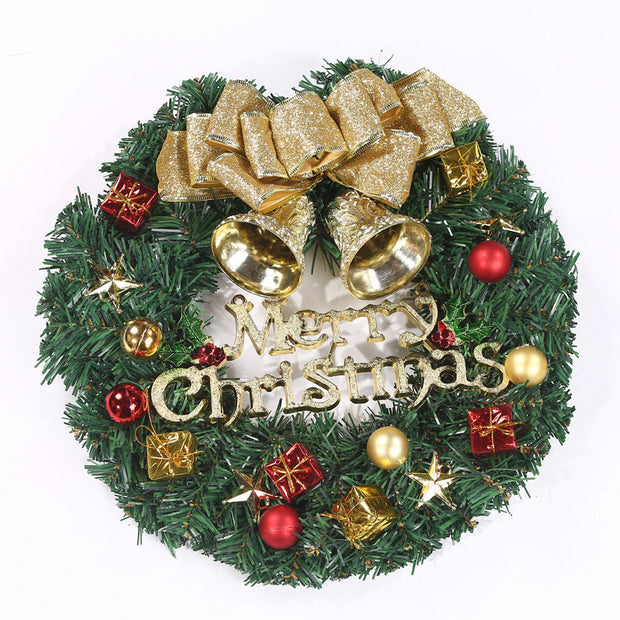 Christmas wreath American 30CM decorative door hanging new pendant rattan wreath 40CM garden layout - Modiniva LLC