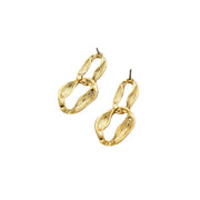 Unconventional Elegance: Irregular Double Loop Earrings - Modiniva LLC