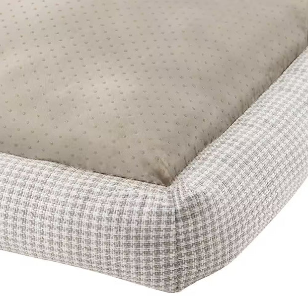 Ultimate Comfort of the Medium Arlo Plaid Bolster Dog Bed - Modiniva LLC