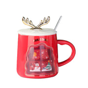 Drinkware Christmas Mugs Coffee Cups Ceramic Merry Christmas Cups With Spoon Christmas Gifts For Coffee Cup Mug Handgrip Cup - Modiniva LLC