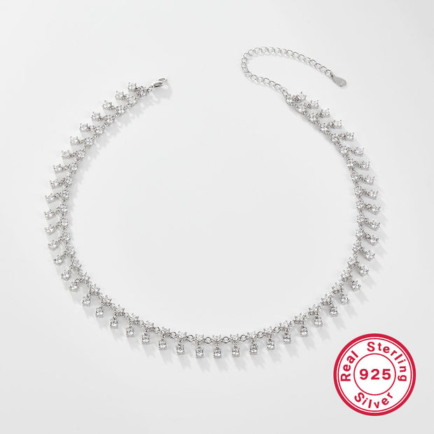 High Sense Round Bead Zircon Necklace