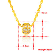 24k Gold Plated Bead Transfer Bead Necklace