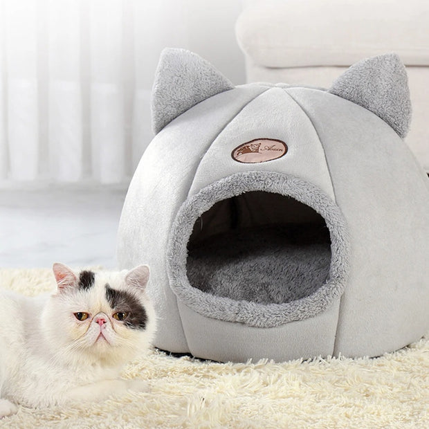 Deep Sleep Comfort In Winter Cat Bed Iittle Mat Basket Small Dog House Products Pets Tent Cozy Cave Nest Indoor Cama Gato - Modiniva LLC