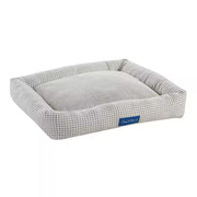 Ultimate Comfort of the Medium Arlo Plaid Bolster Dog Bed