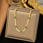 Assorted Vintage Pendant Necklaces & Earrings [XLH182] Green Diamond Necklace Gold Jewelry & Watches