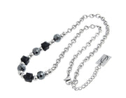 Black Ice Cracking Bead Splice Necklace