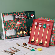 Stainless Steel Christmas Spoon & Fork Set - Modiniva LLC