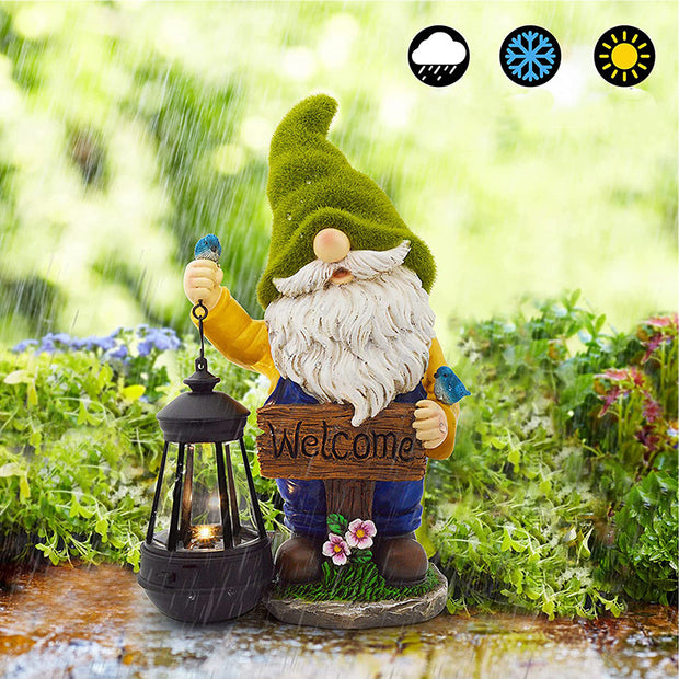 Creative Christmas Solar Garden Lights Landscape lights ornaments Garden decoration Retro fairy resin crafts - Modiniva LLC