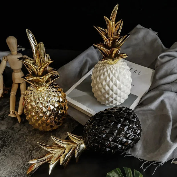 Light Luxury Ceramic Pineapple Golden Creative Home, Pets, Appliance