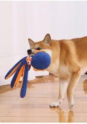 Cross-border popular pet dog plush toy, bite-resistant and sound-making plush octopus toy, dog chewing interactive toy - Modiniva LLC