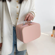 Portable Cosmetic Bag With Mirror