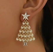 S925 Silver Needle Christmas earrings collection asymmetrical earrings sweet and lovely girl