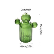 Cactus Shaped Glass Vase Home, Pets, Appliance